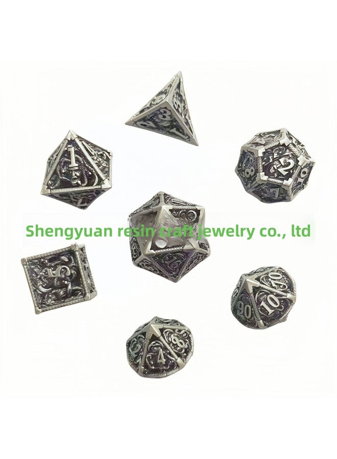 Metal Hollow Dice DND Table Tour Dungeons and Dragons COC Run TRPG Kuludo Face D4-D20 suit